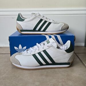 Adidas White and Green Sneakers